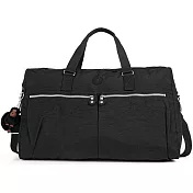 KIPLING 雙口袋旅行袋/行李包-大 黑色(現貨+預購)黑色