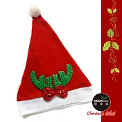 【摩達客】耶誕派對-小綠亮片鹿角蝴蝶結聖誕帽