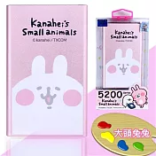 【Kanahei卡娜赫拉】5200 series 超薄型行動電源 BSMI認證 台灣製造 -大頭兔兔(粉色)