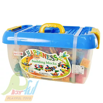 【Playful Toys 頑玩具】310片方形桶裝積木 桶裝積木 大顆粒積木(台灣製造 積木 大顆粒積木 樂高相容) 626020