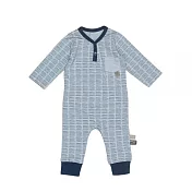 荷蘭Snoozebaby雅致系列新生兒連身衣-手紋青瓷藍/0-6M手紋青瓷藍