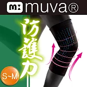 【muva】運動機能透氣護膝(2入)S-M黑色