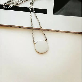 【DoriAN】 簡約圓片造型925純銀項鍊-銀色