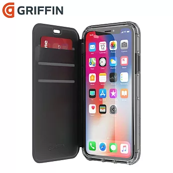 Griffin Survivor Clear Wallet iPhone X 皮夾式側翻皮套