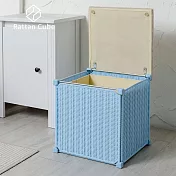 【藤立方】組合收納椅凳-DIY 粉藍色