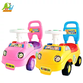 【Playful Toys 頑玩具】音樂童車QX3341(騎乘音樂車 滑步車 幼兒學步車 多功能學步車 滑步車 造型車 兒童玩具 騎乘玩具) 桃紅色