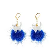 Snatch X Cinqdeux52 設計師品牌馬戲團系列耳環 - 貓咪毛球 / I Love Fantasy Animals Earrings - Fur Cats
