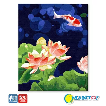 【Manto-設計師聯名款】台灣製x數字油畫-自在悠游(珠光炫金)(40x50cm)