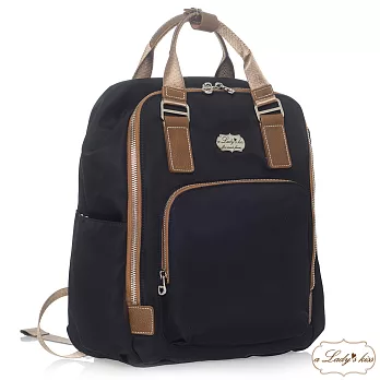 【a Lady ’s真皮】TOGO好愛裝A4手提後背包(優雅黑)