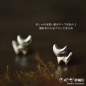 【Sayaka紗彌佳】925純銀可愛喵星人耳環