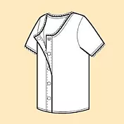 日本製女用前開式自粘內衣 - 三分袖 (穿脫簡單設計)M白