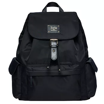 Zoila 風格束口後背包_媽媽包/育兒包-經典黑