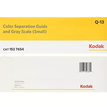 美國KODAK柯達專業色階卡校色卡+標準灰卡Q-13(2張入)校色板Color Separation Guide & Gray Scale適商業攝影