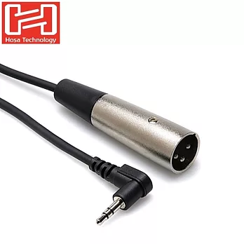 美國HOSA轉角L型立體聲3.5mm轉XLR3M麥克風音源線mic音訊線XVM-105M(長1.5公尺)