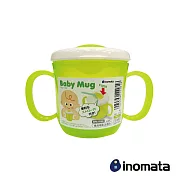 INOMATA 日本製造 兒童可插吸管學習杯-綠 IN-1118-G