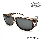 MOLA 摩拉外掛式偏光太陽眼鏡 套鏡 男女 近視可戴-3620Wsag
