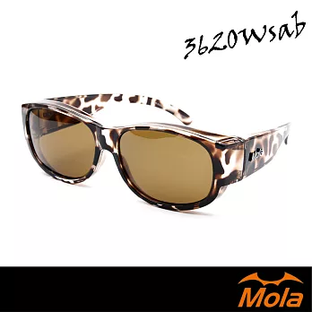 MOLA 摩拉近視可戴外掛式偏光太陽眼鏡  套鏡 男女 時尚(3620Wsab)