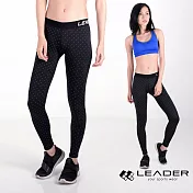 【Leader】女性專用 DotFit運動壓縮緊身褲.壓力褲XS(小點)