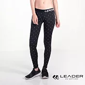 【Leader】女性專用 DotFit運動壓縮緊身褲.壓力褲M(大點)