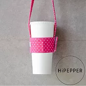 HiPEPPER隨行飲料杯套-粉紅點點