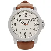MICHAEL KORS 時尚潮流皮革錶帶腕錶-咖啡（現貨+預購）咖啡