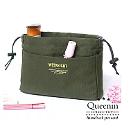 DF Queenin - 韓版袋質感系中包收納包包中包小款-共2色墨綠