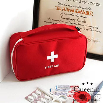 DF Queenin - 小護士手提式急救收納包-共2色紅色