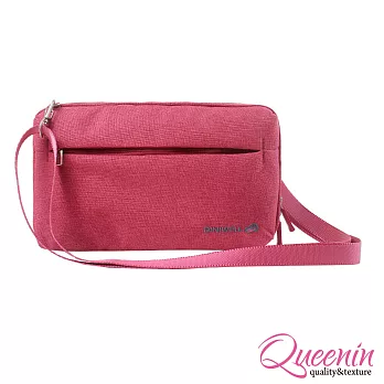 DF Queenin日韓 - 韓版高質感旅行專屬側背包-共4色玫紅