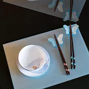 【思舫國際】蝴蝶餐墊 - 銀藍(含磁力蝴蝶 x 2)