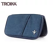 德國TROIKA防盜護照包TRV20/DB(深藍色)防感應卡夾設計款護照包防RFID錢包