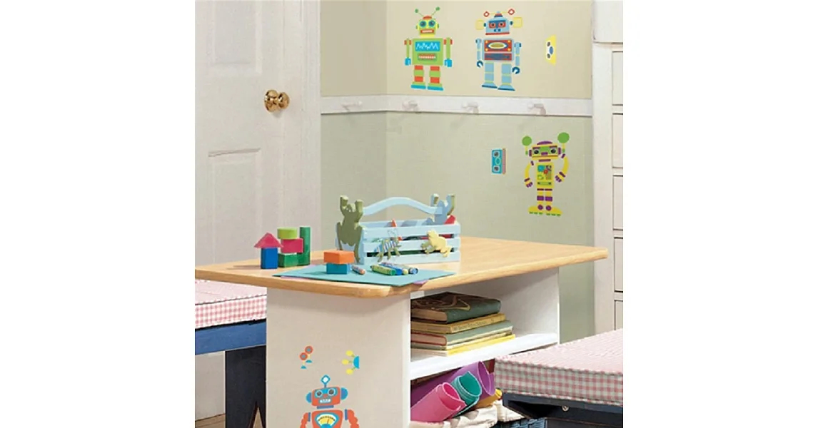 【媽咪可兒】Roommates美國進口壁貼-機器人