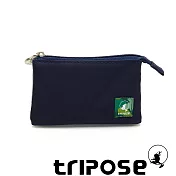 tripose 漫遊系列岩紋簡約微旅萬用零錢包- 深藍