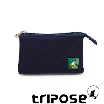 tripose 漫遊系列岩紋簡約微旅萬用零錢包- 深藍