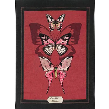 Art de Lys法國原裝 2239A紅蝴蝶/紅色背景/裝飾用掛毯67x50