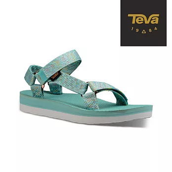 TEVA 美國 女 Original Midform 經典織帶中厚底涼鞋-US6湖水綠