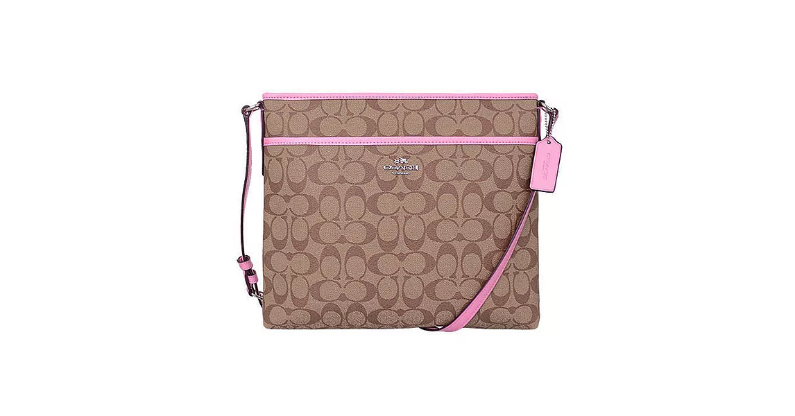 COACH 百搭斜背包-卡其粉(現貨+預購)卡其粉