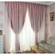 【巴芙洛】夢幻雙層鏤空星星遮光窗簾-150x210cm(2色可選)-粉色