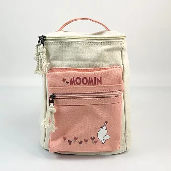 【Moomin】方筒拼色後背包(大粉)