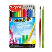【法國Maped】學用水彩色鉛筆(12色鐵盒)