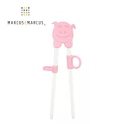 【MARCUS＆MARCUS】 動物樂園幼兒學習筷-粉紅豬(粉)