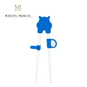 【MARCUS＆MARCUS】 動物樂園幼兒學習筷-河馬(藍)
