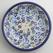 波蘭陶 青藍夏日系列 圓形深餐盤 22cm 波蘭手工製