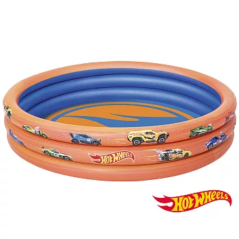 【Party World】Hot Wheels。風火輪賽車三環充氣泳池