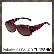 Turoshio 超輕量-坐不壞科技-偏光套鏡-近視/老花可戴 H80099 C8 粉紫(中)