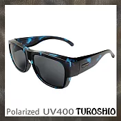 Turoshio 超輕量-坐不壞科技-偏光套鏡-近視/老花可戴 H80098 C5 藍(大)