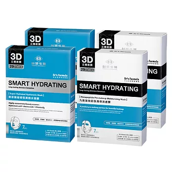 《台塑生醫》Dr’s Formula丰潤肌保濕面膜4入組(玻尿酸*2盒+九胜肽*2盒)
