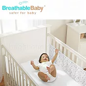 英國 BreathableBaby 透氣嬰兒床圍 兩側型 (19433滿天星灰)