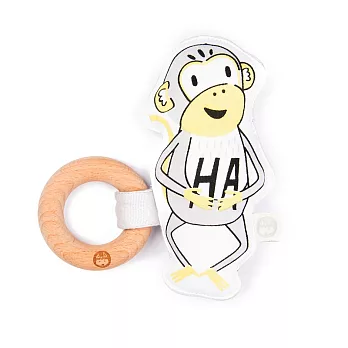 澳洲Kippins有機棉櫸木固齒器-史利特小猴(SPLITS KIPLET™ RATTLE)**新包裝, 新設計**