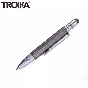 德國TROIKA＂短版＂5合1 隨身多功能工程筆原子筆工具筆PIP25系列(多用途：觸控筆/起子/尺/圓珠筆 ) 鐵灰色