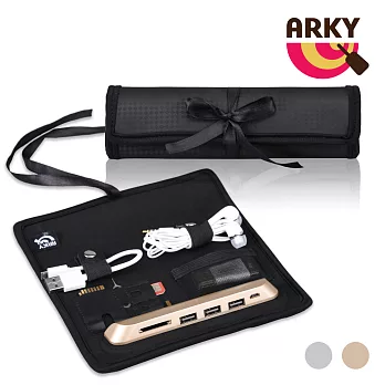 ARKY ScrOrganizer USB擴充數位收納卷軸包銀色Hub